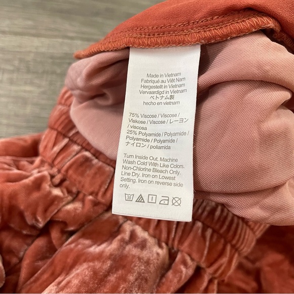 J Crew Velvet Jogger Pants Orange Peach Women Size 14 - Picture 5 of 6